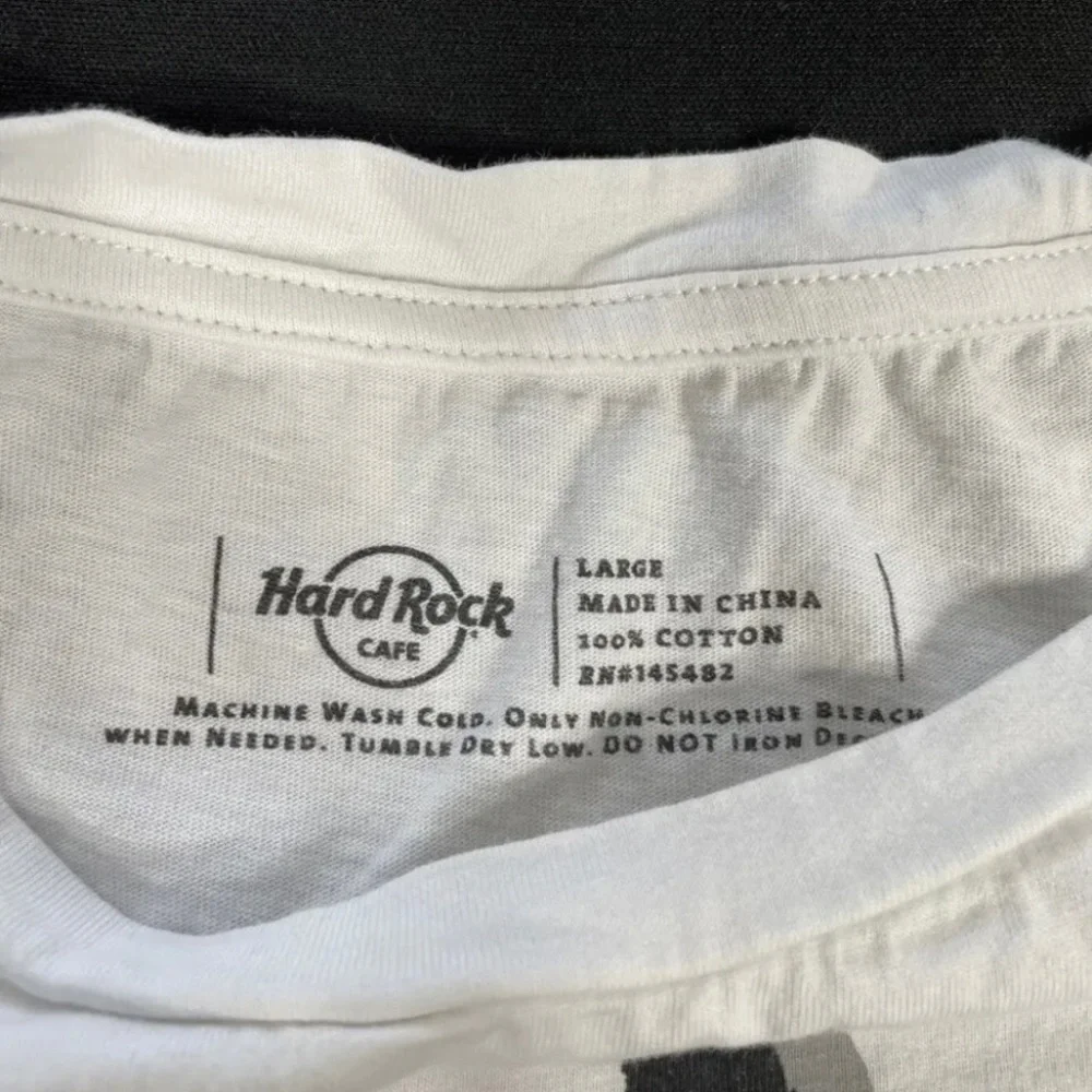 Hard Rock Cafe Women Print Short Sleeve Top Size L - Picture 4 of 7